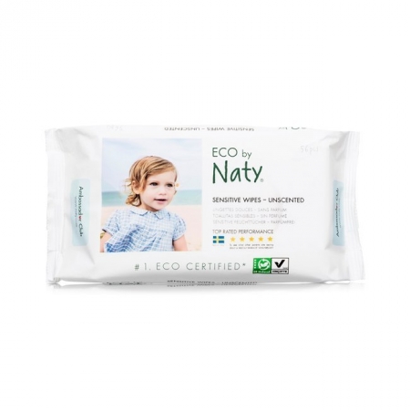 NATY Chusteczki nawilżające dla dzieci SENSITIVE bezzapachowe 56 szt EKO